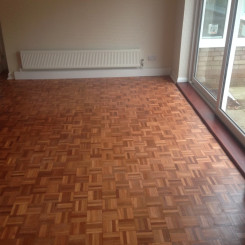 Sanded and Sealed Parquet Flooring- Dining Room